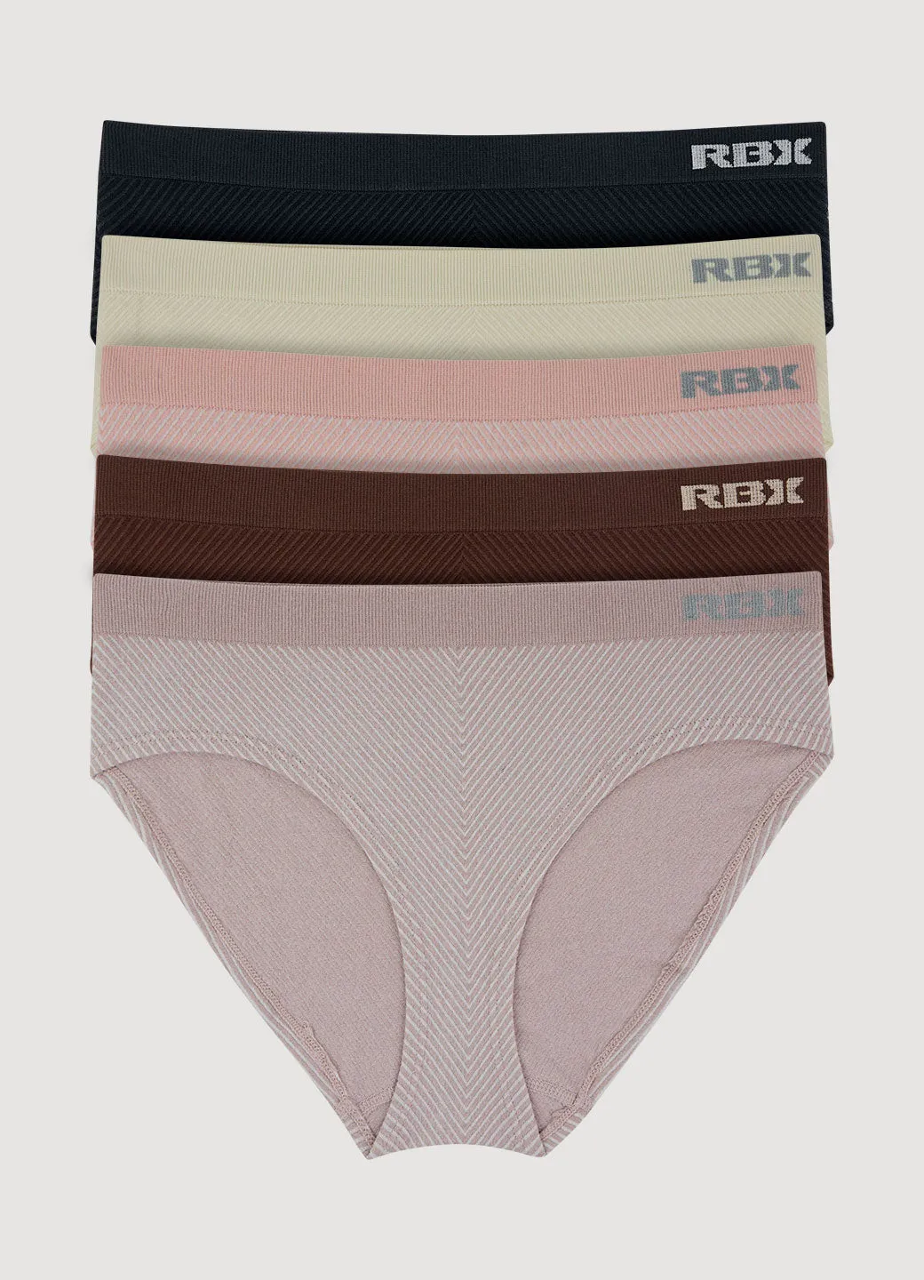 Chevron Ribbed Seamless Hipster 5-Pack sold by RBX