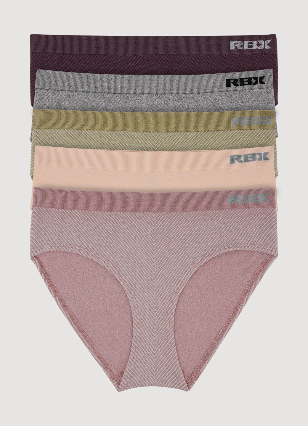 Chevron Ribbed Seamless Hipster 5-Pack sold by RBX