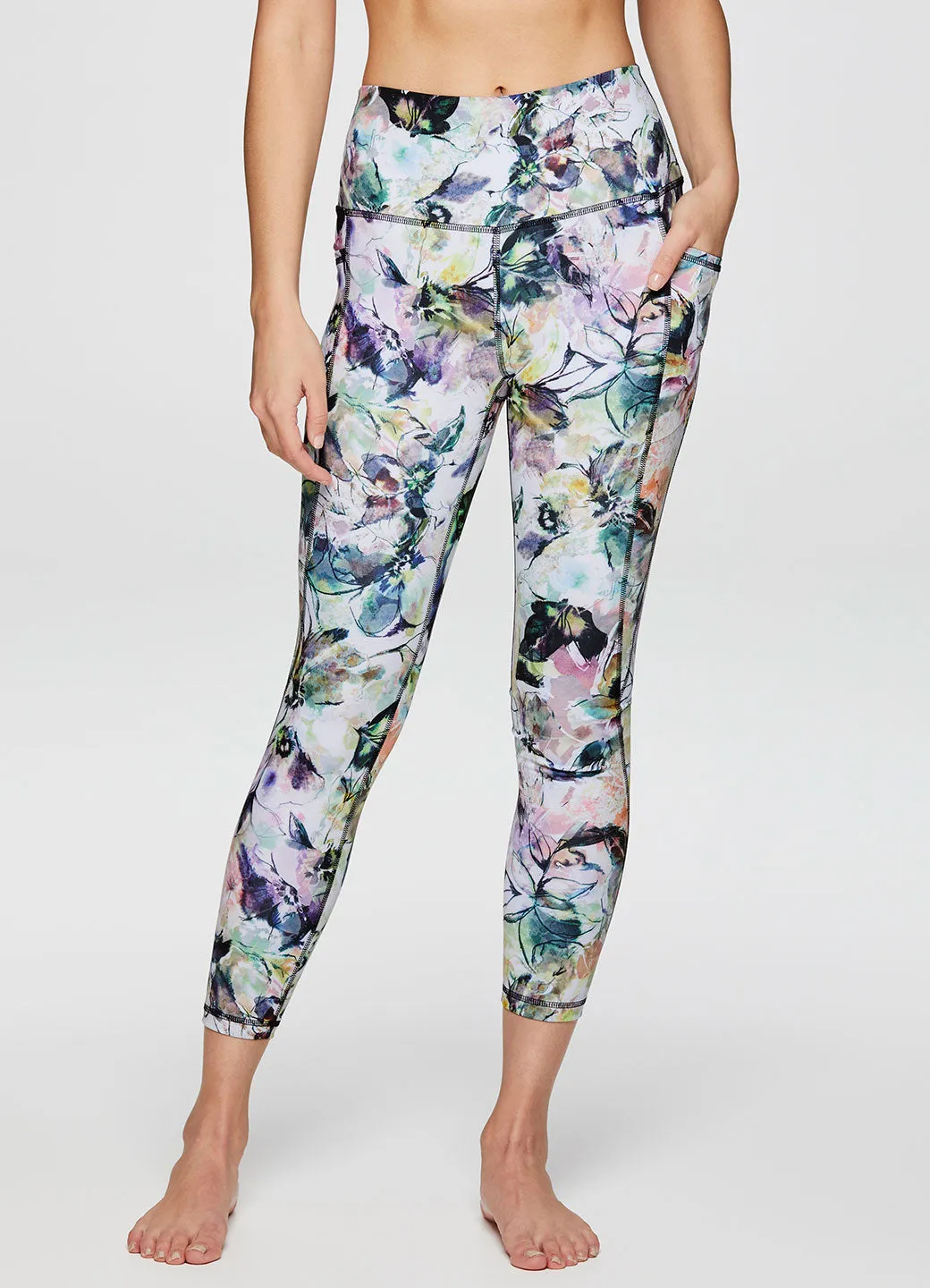 Watercolor Floral 7/8 Legging sold by RBX
