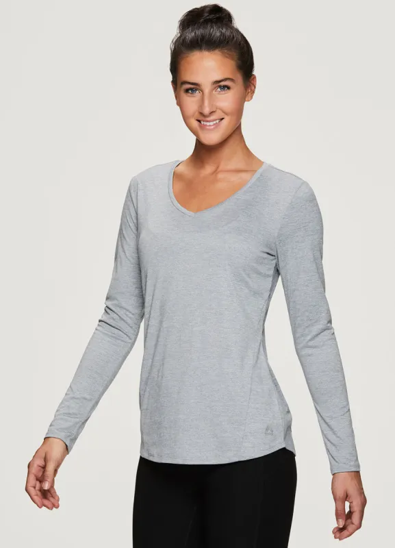 Stratus Long Sleeve V-Neck Workout Tee sold by RBX