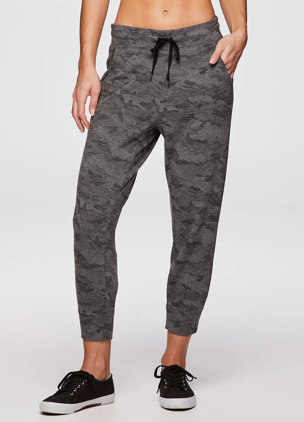 Camo Everyday Cropped Jogger sold by RBX