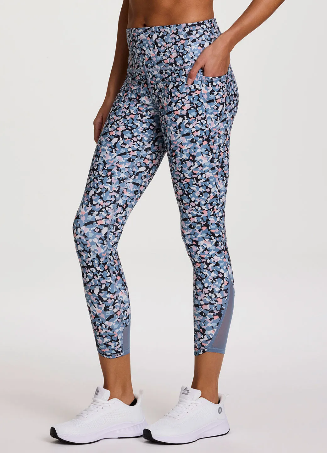 Pop the Confetti Mesh Tech Flex 7/8 Legging sold by RBX