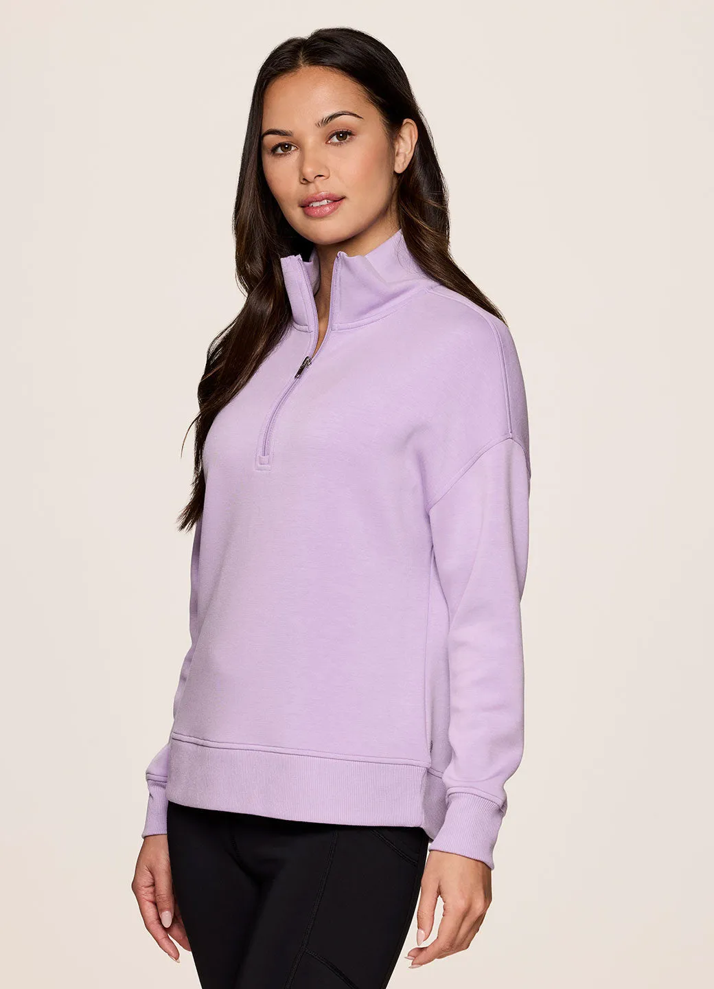 LuxeSoft Mock Neck Quarter Zip sold by RBX product image thumbnail 3
