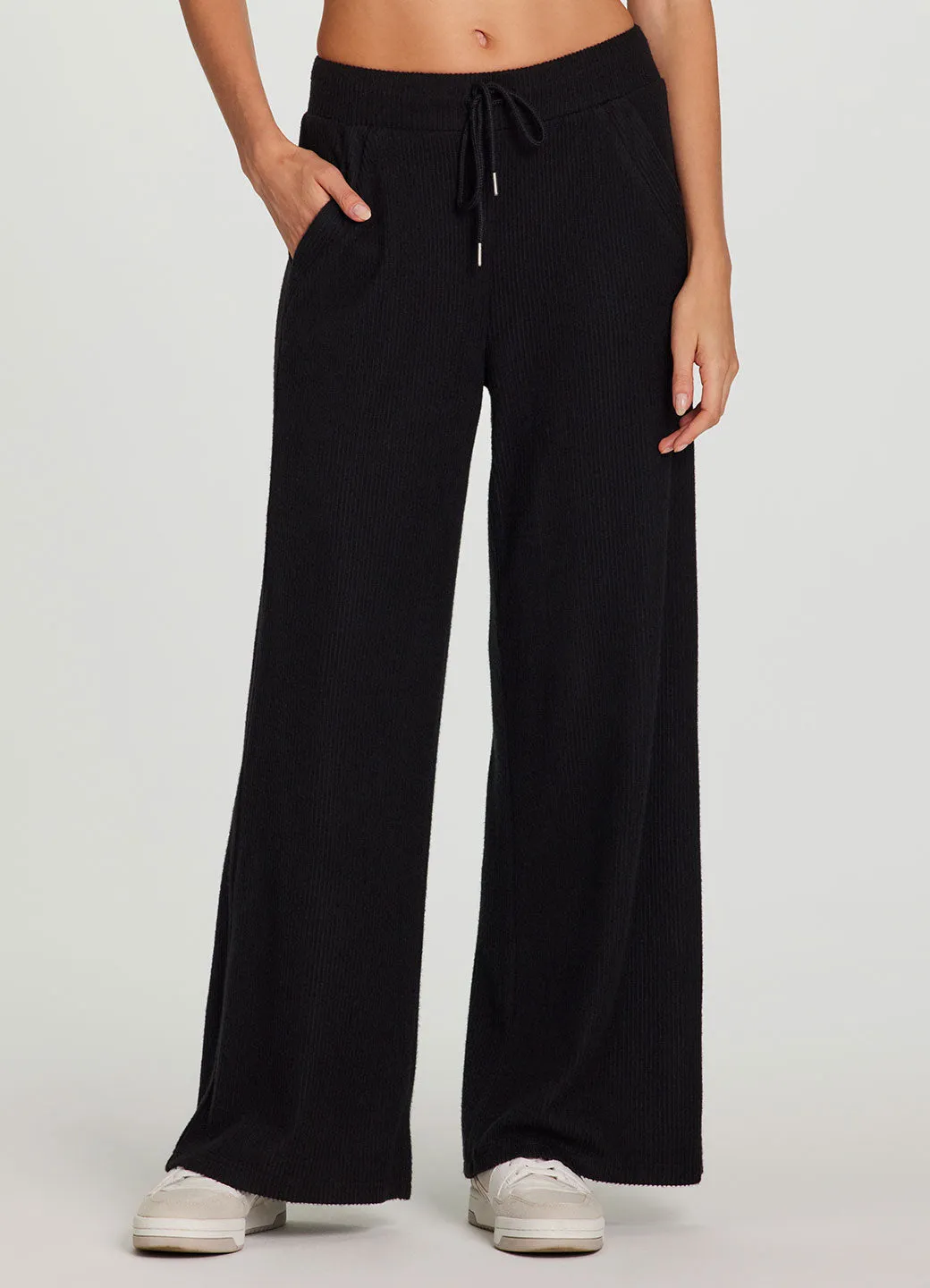 Laidback Ribbed Wide Leg Pant sold by RBX