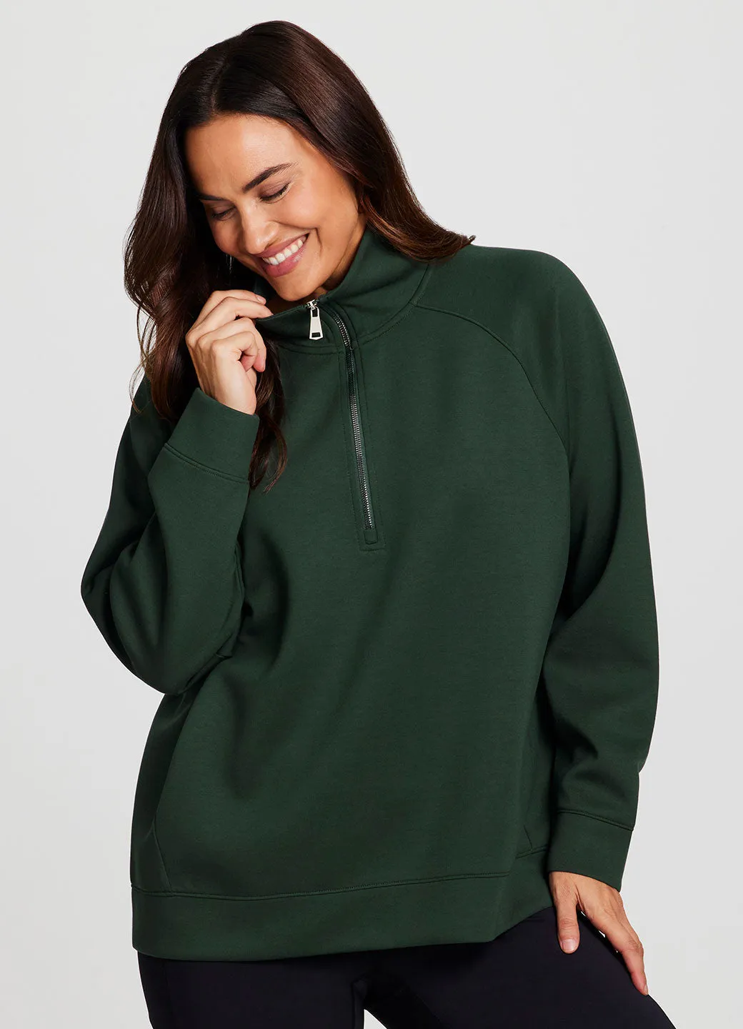 Plus LuxeSoft Oversized Half Zip Pullover sold by RBX product image thumbnail 4