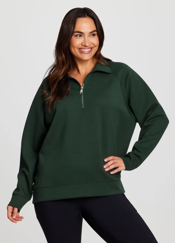 Plus LuxeSoft Oversized Half Zip Pullover sold by RBX