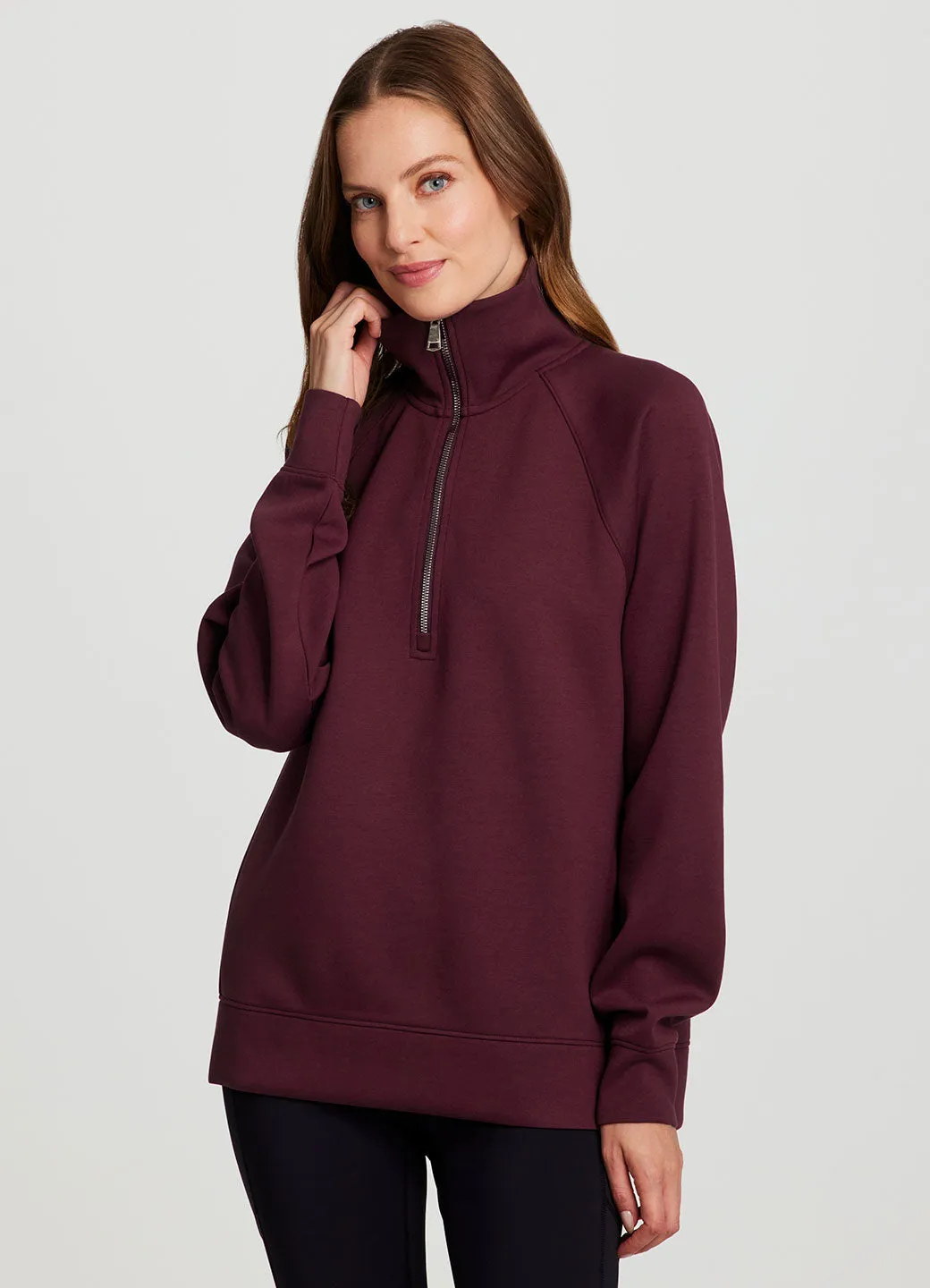 LuxeSoft Oversized Half Zip Pullover sold by RBX product image thumbnail 4