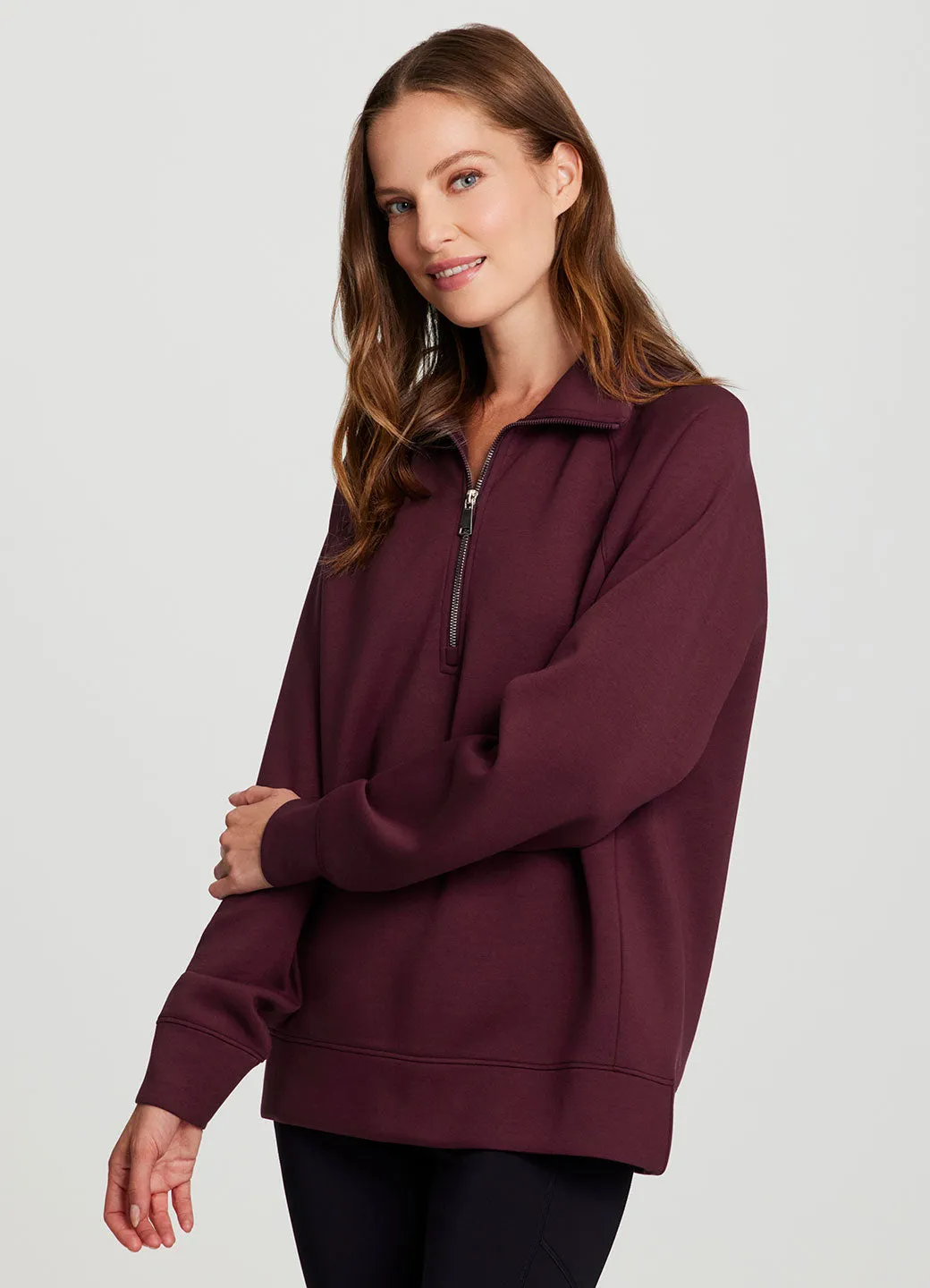 LuxeSoft Oversized Half Zip Pullover sold by RBX product image thumbnail 3