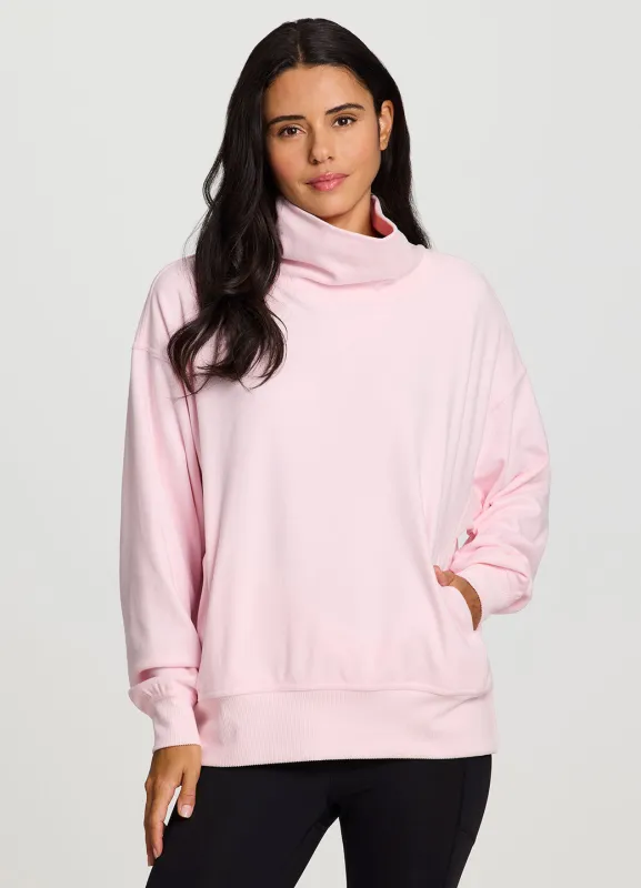 Oliver Plush Oversized Mock Neck Pullover made by RBX
