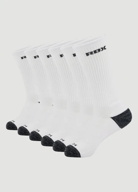 Men's Basic Crew Socks 6 Pack sold by RBX