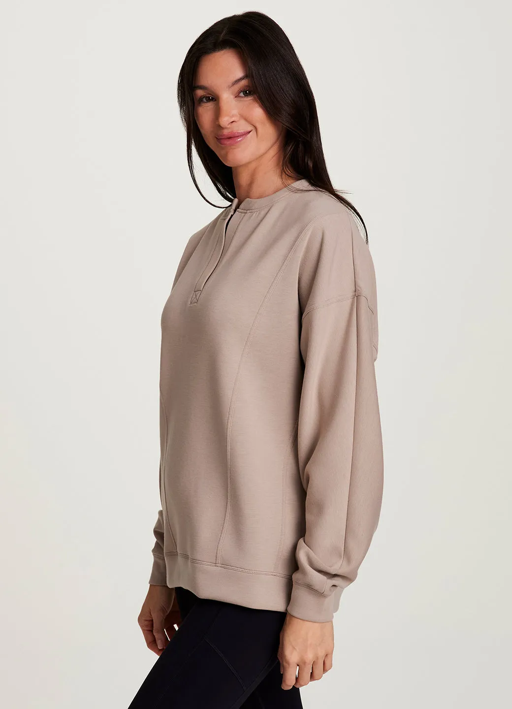 LuxeSoft Henley Pullover sold by RBX product image thumbnail 5