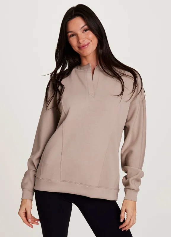 LuxeSoft Henley Pullover sold by RBX