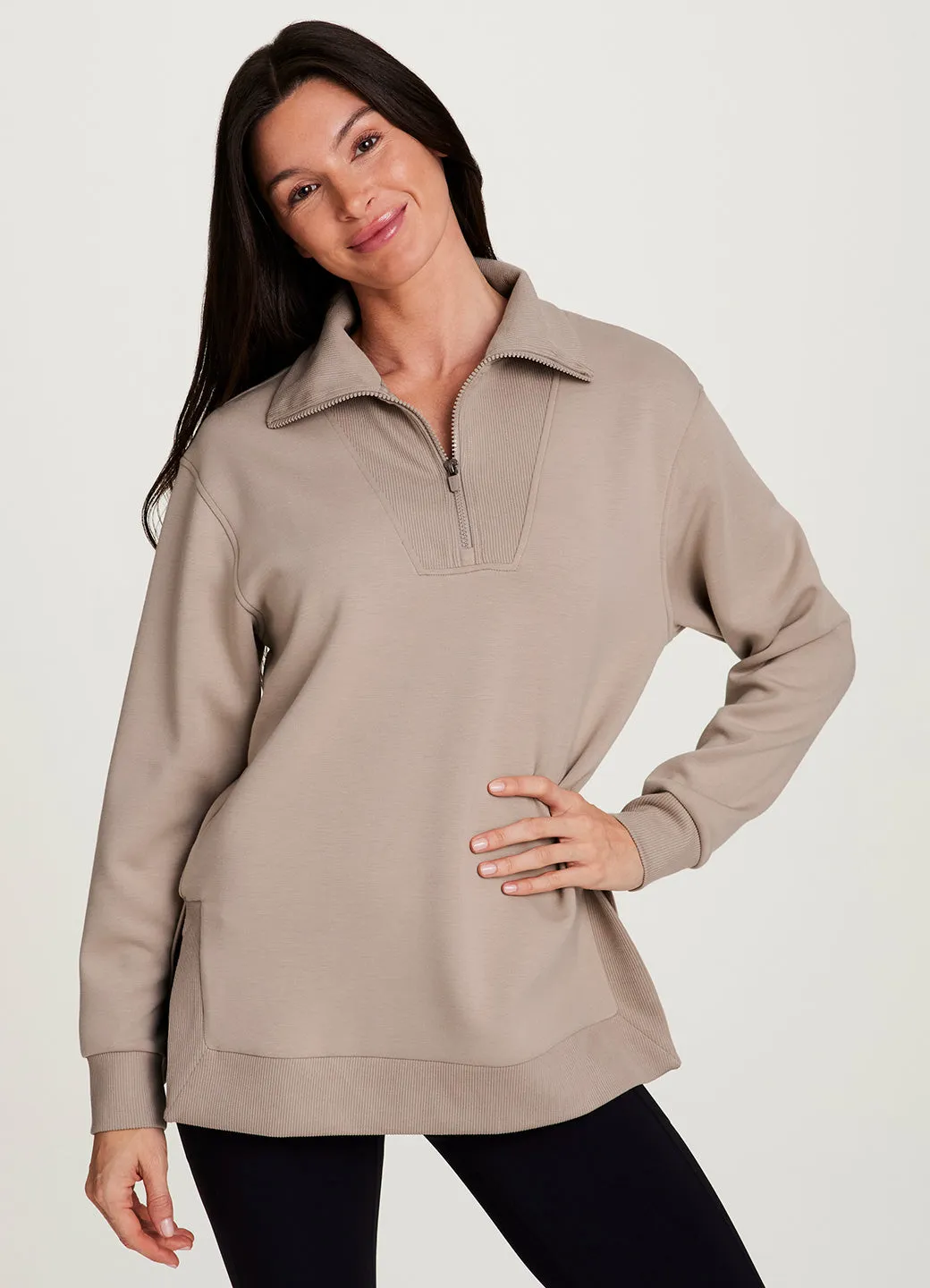 LuxeSoft 1/4 Zip Tunic sold by RBX product image thumbnail 2
