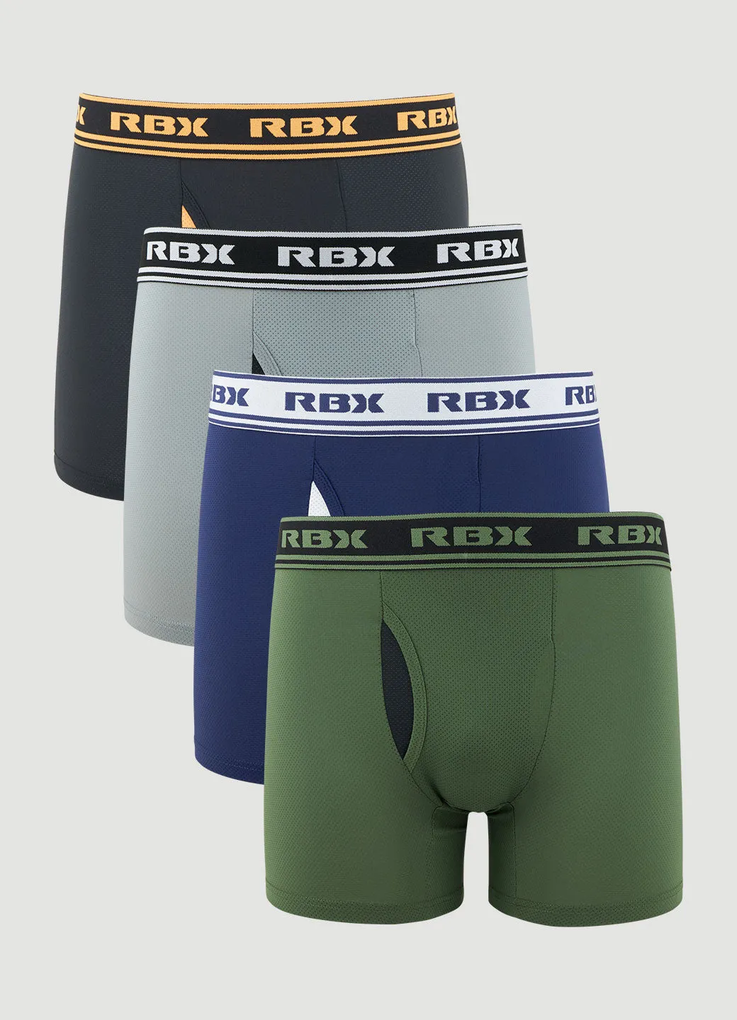 Premium Mesh Boxer Briefs with Fly 4-Pack sold by RBX