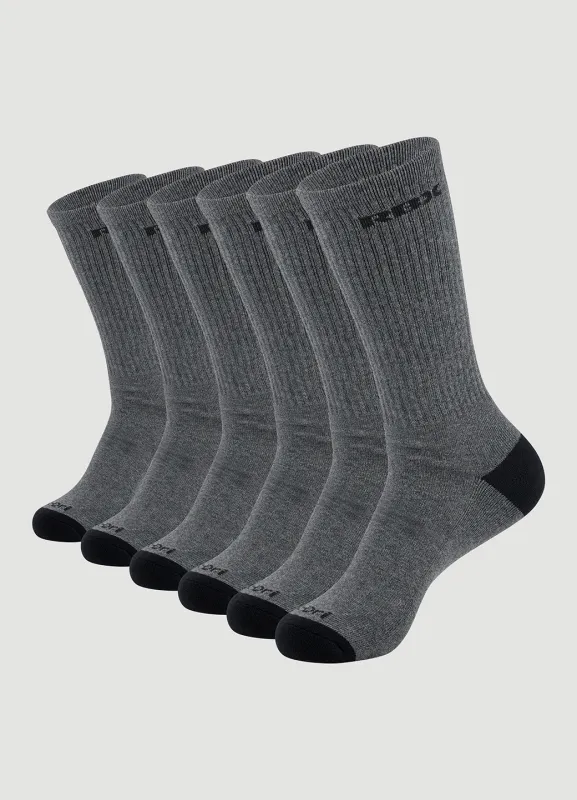 Men's Basic Crew Socks 6 Pack sold by RBX