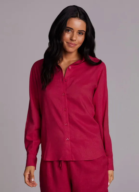 Laidback Linen Button Down Shirt made by RBX