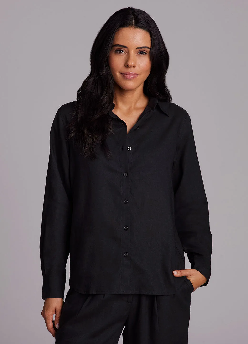 Laidback Linen Button Down Shirt sold by RBX product image thumbnail 5