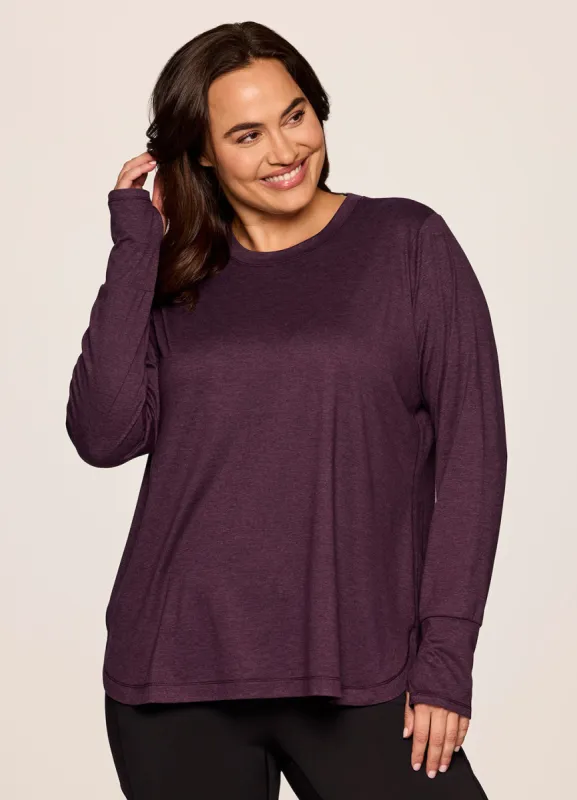 Plus Studio Practice Long Sleeve Tunic Tee sold by RBX