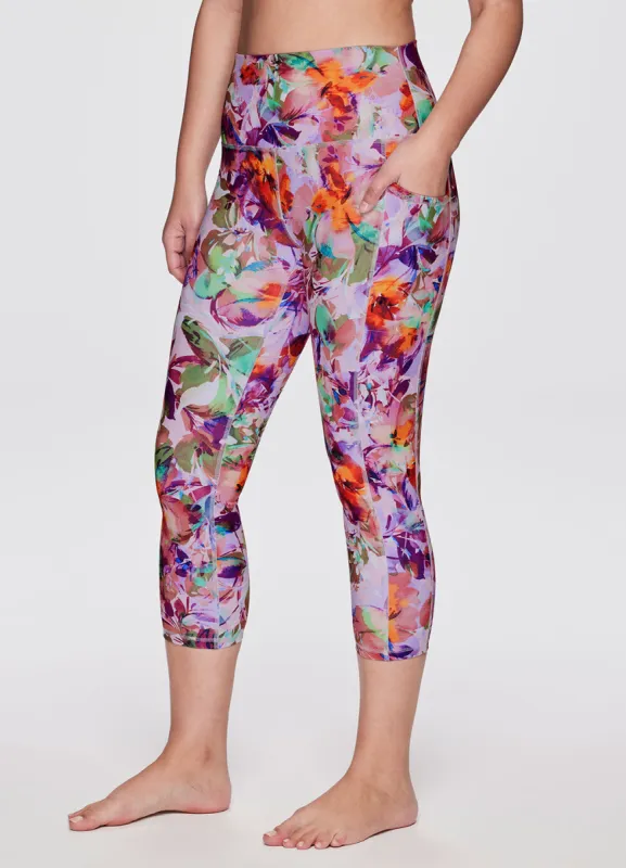 Tropical Floral Super Soft Capri sold by RBX