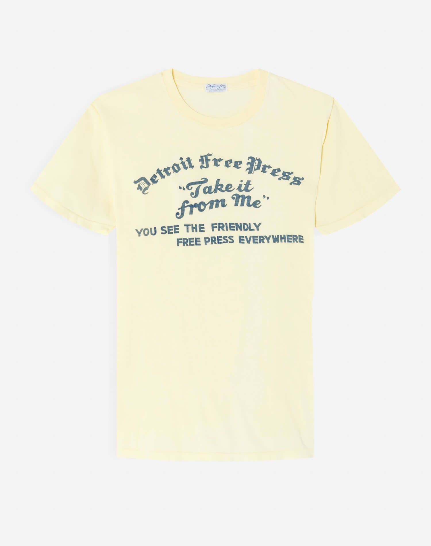 50s Detroit Free Press Tee - #8 sold by Re/Done