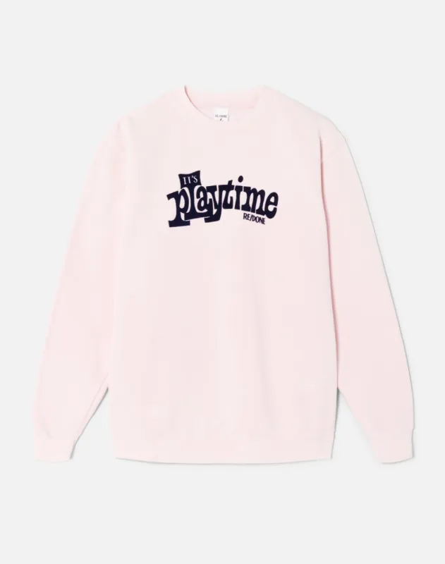 Upcycled "Playtime" Sweatshirt - Pink sold by Re/Done