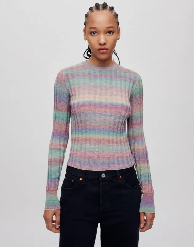 Poor Boy Rib Slim Pullover - Spirulina Combo made by Re/Done