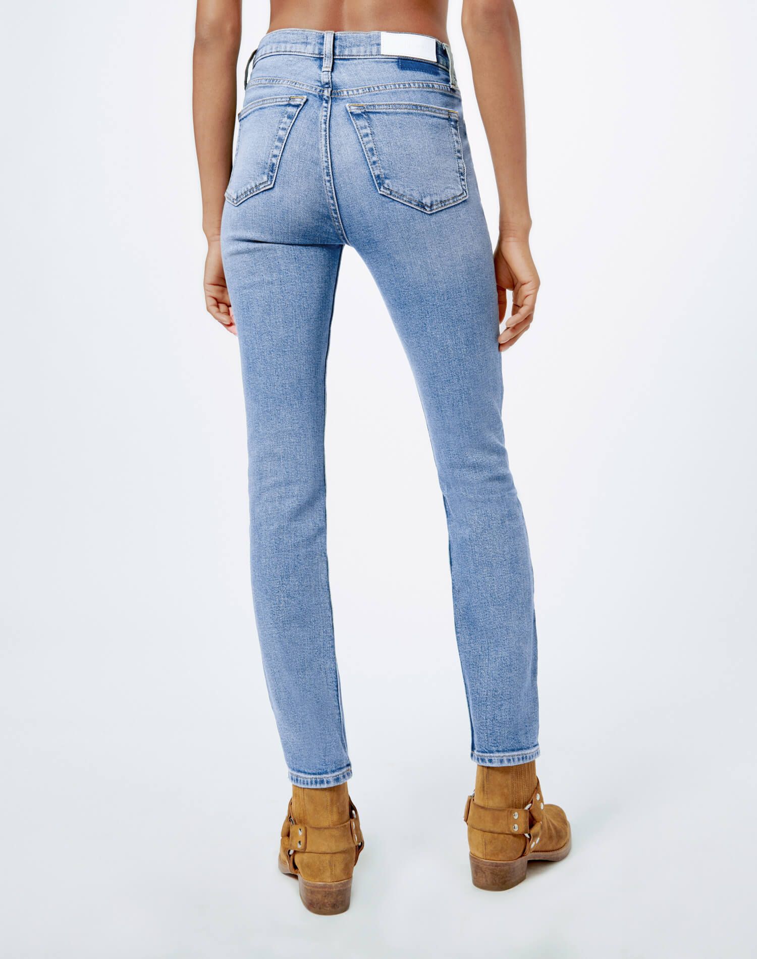 Comfort Stretch High Rise Ankle Crop - Hazey Indigo sold by Re/Done product image thumbnail 6