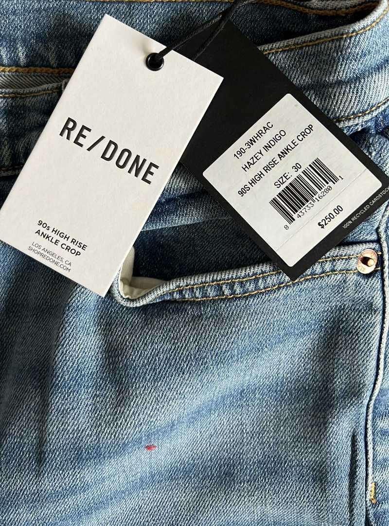 Comfort Stretch High Rise Ankle Crop - Hazey Indigo sold by Re/Done product image thumbnail 3