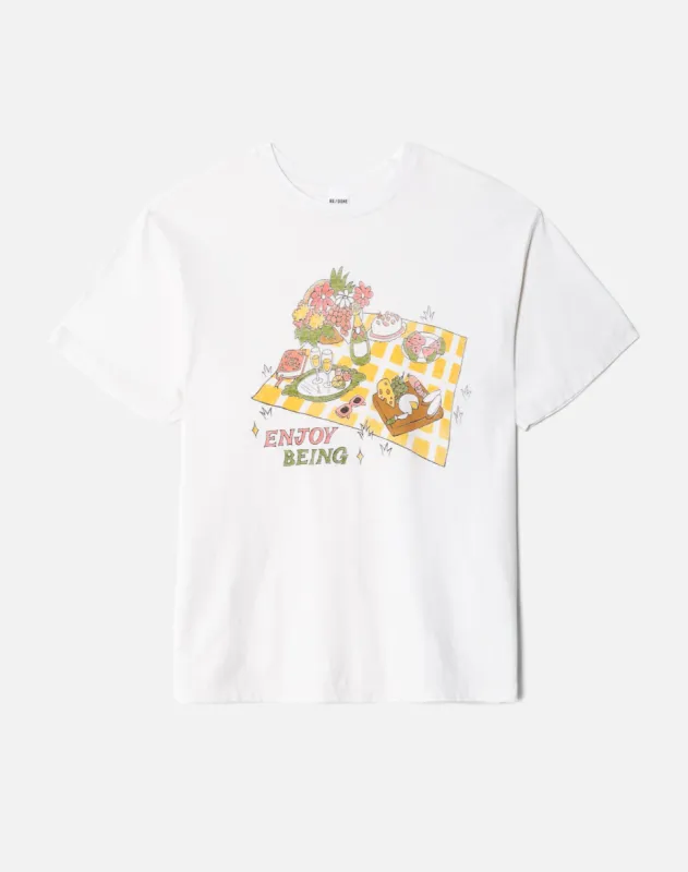 90s Easy "Picnic" Tee - Vintage White sold by Re/Done