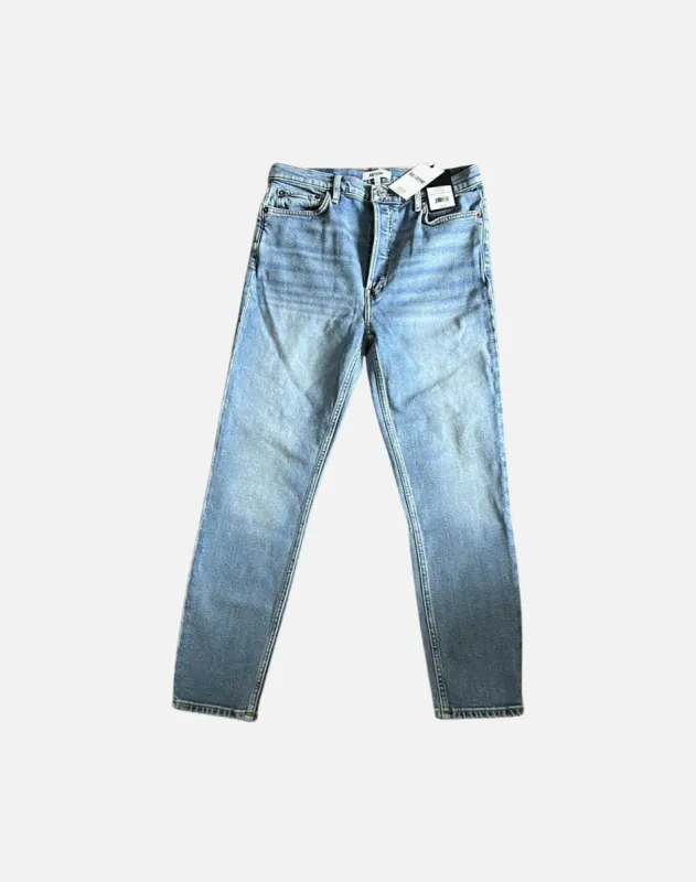 Comfort Stretch High Rise Ankle Crop - Hazey Indigo sold by Re/Done