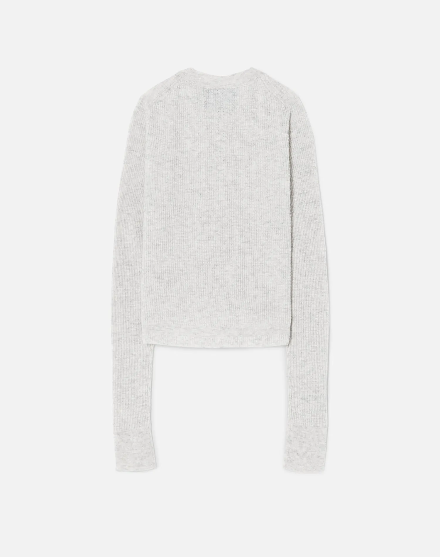 Waffle Slim Cardigan - Light Heather Grey sold by Re/Done product image thumbnail 2