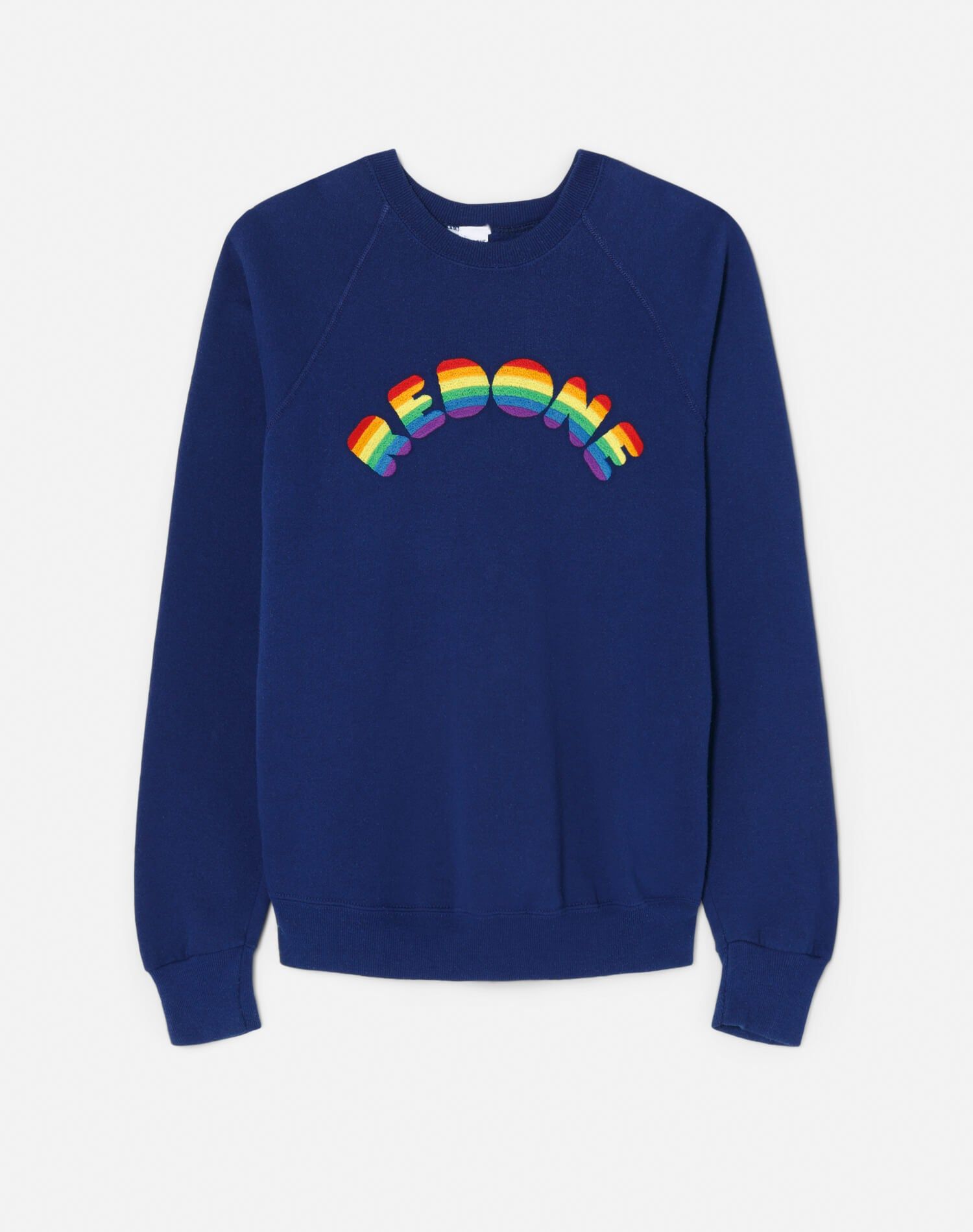 Upcycled "RE/DONE Arc" Sweatshirt - Navy sold by Re/Done