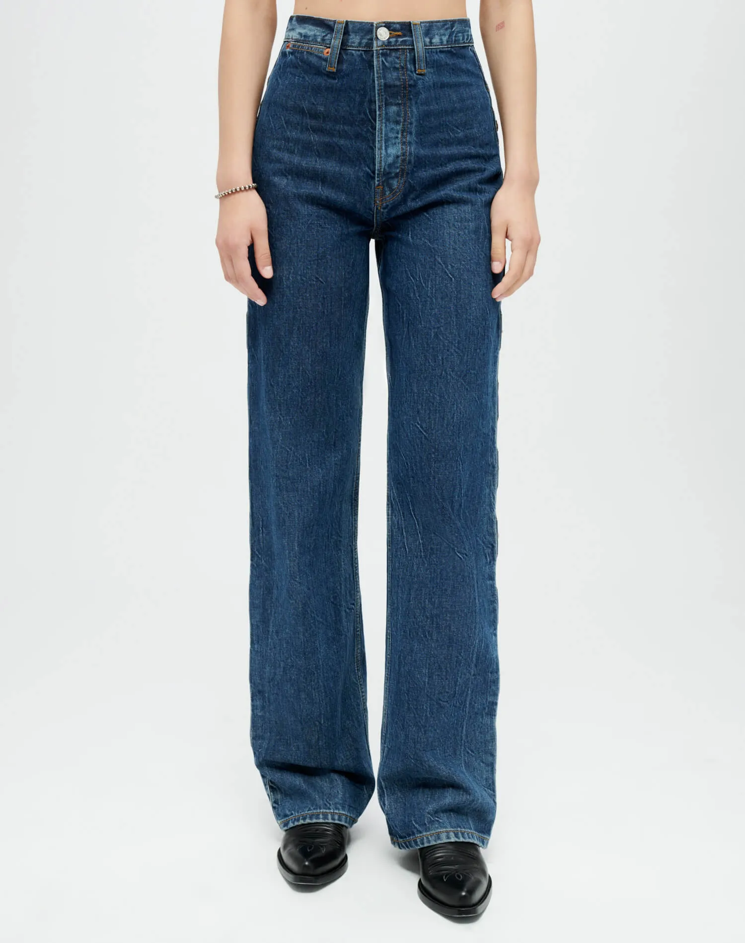 Western Loose Jean - Rustic Indigo sold by Re/Done