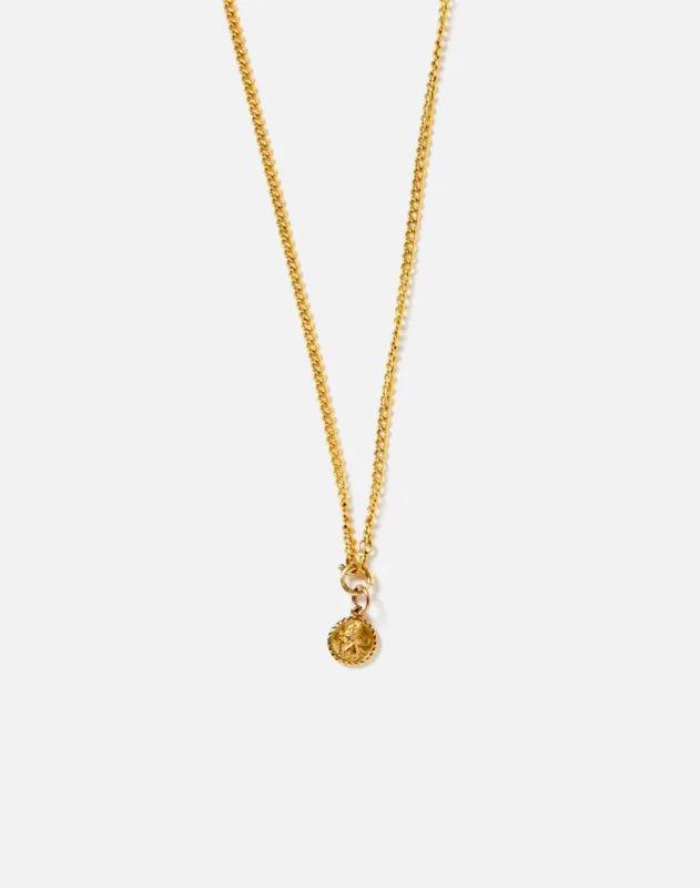 70s 9kt Gold St Christopher Necklace -#12 sold by Re/Done