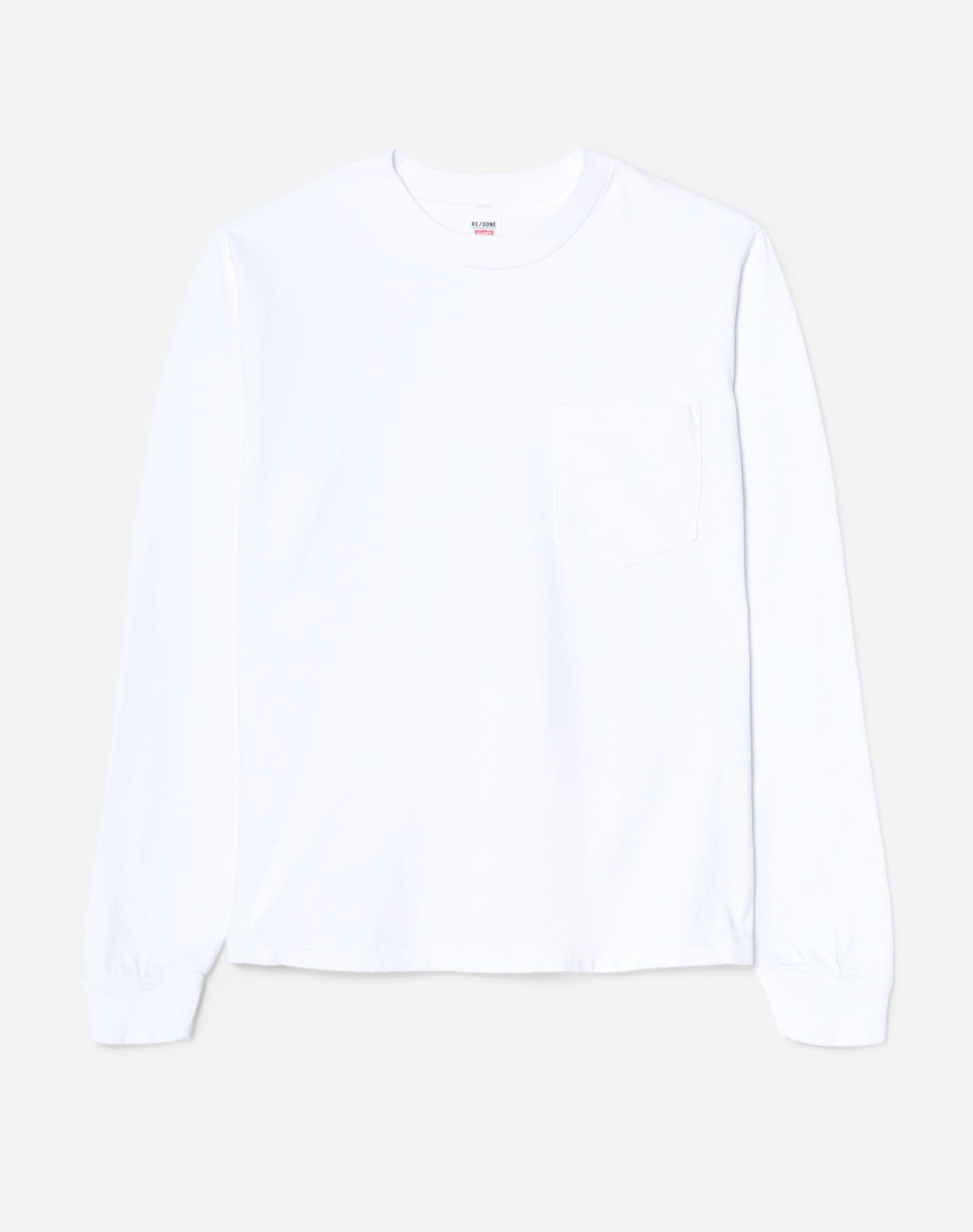 Pocket Long Sleeve Tee - Optic White sold by Re/Done