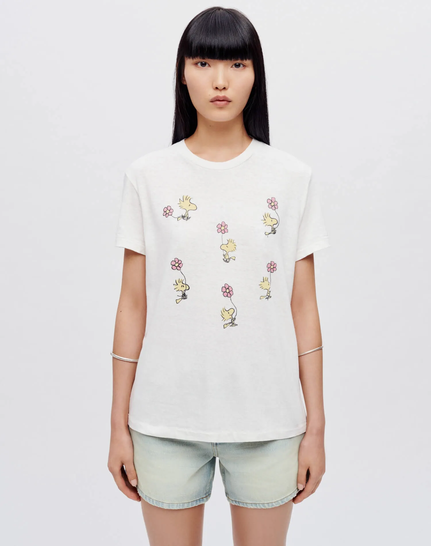 70s Loose "Woodstock" Tee - Vintage White sold by Re/Done