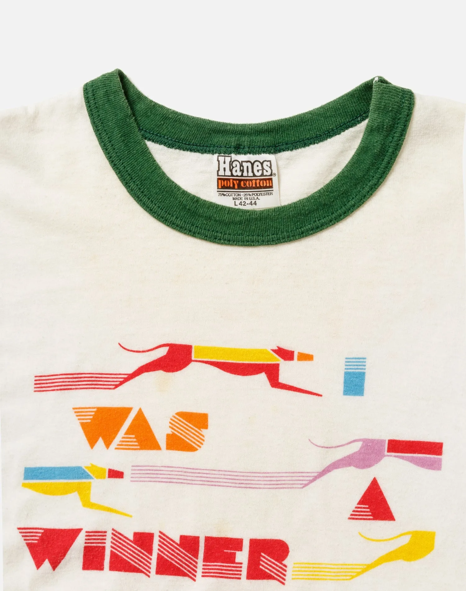 70s Hanes Dog Racing Ringer Tee -#25 sold by Re/Done product image thumbnail 3
