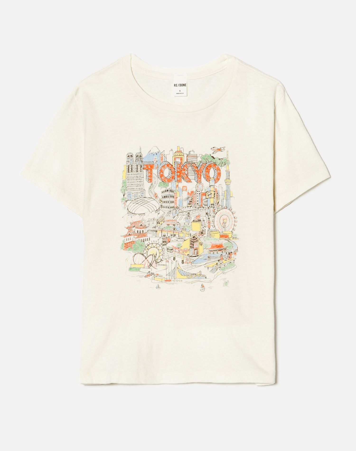 Classic "Tokyo" Tee - Vintage White sold by Re/Done