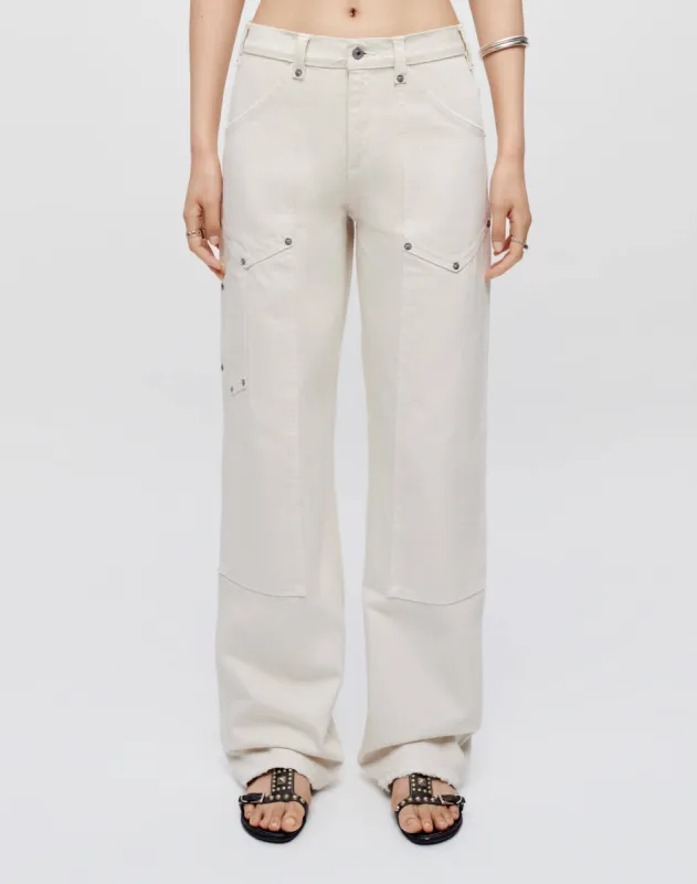 Mid Rise Workwear - Distressed Vintage White made by Re/Done