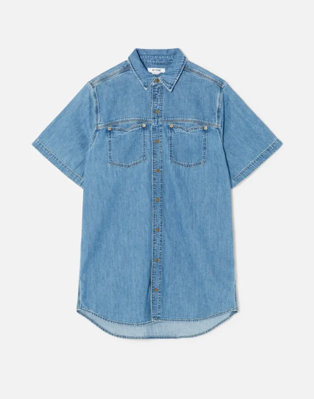 Oversized Shirt Dress - Stoned Ciel sold by Re/Done