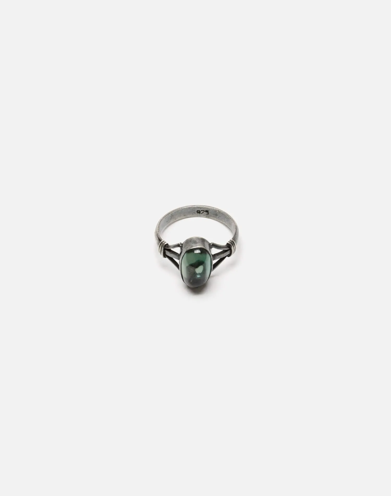 70s Oval Turmaline Stone Sterling Silver Ring sold by Re/Done