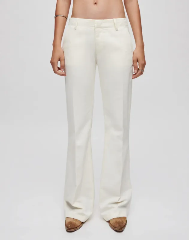Mid Rise Flared Trouser - Ivory sold by Re/Done