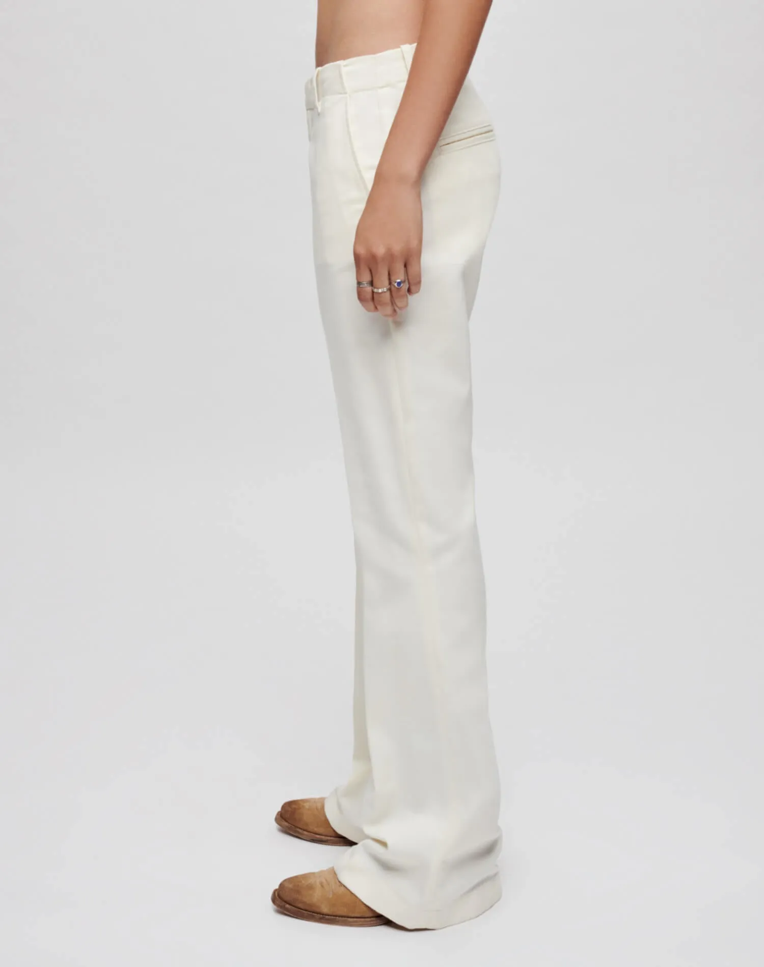Mid Rise Flared Trouser - Ivory sold by Re/Done product image thumbnail 3