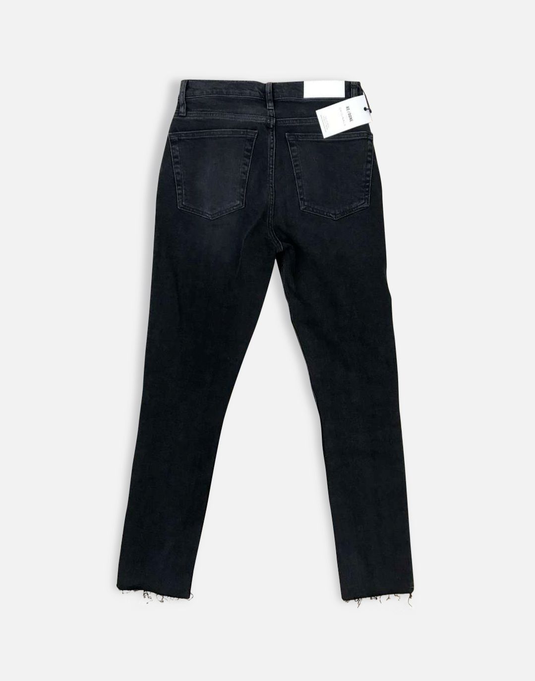 Comfort Stretch High Rise Ankle Crop - Faded Black Destroy sold by Re/Done product image thumbnail 2