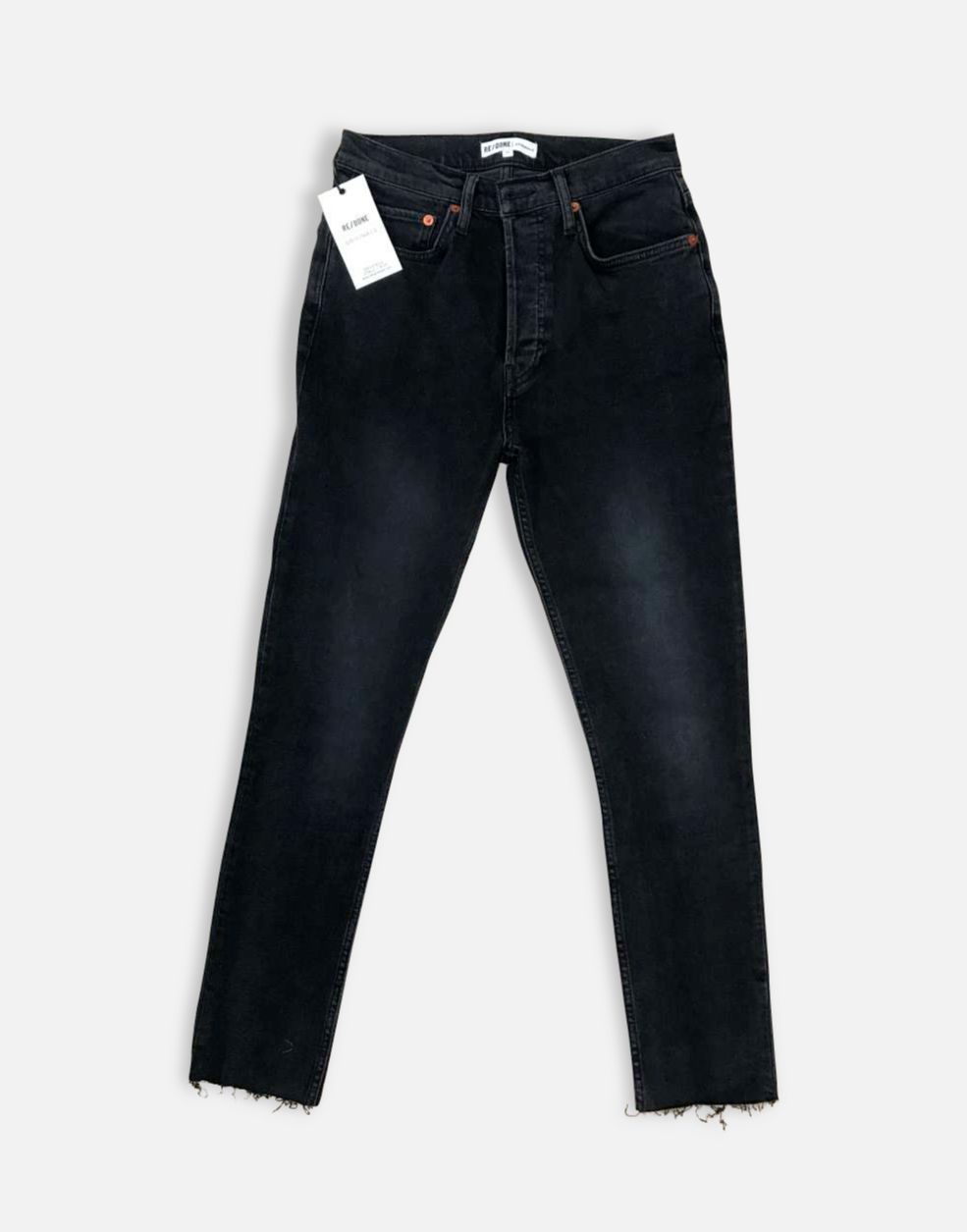 Comfort Stretch High Rise Ankle Crop - Faded Black Destroy sold by Re/Done