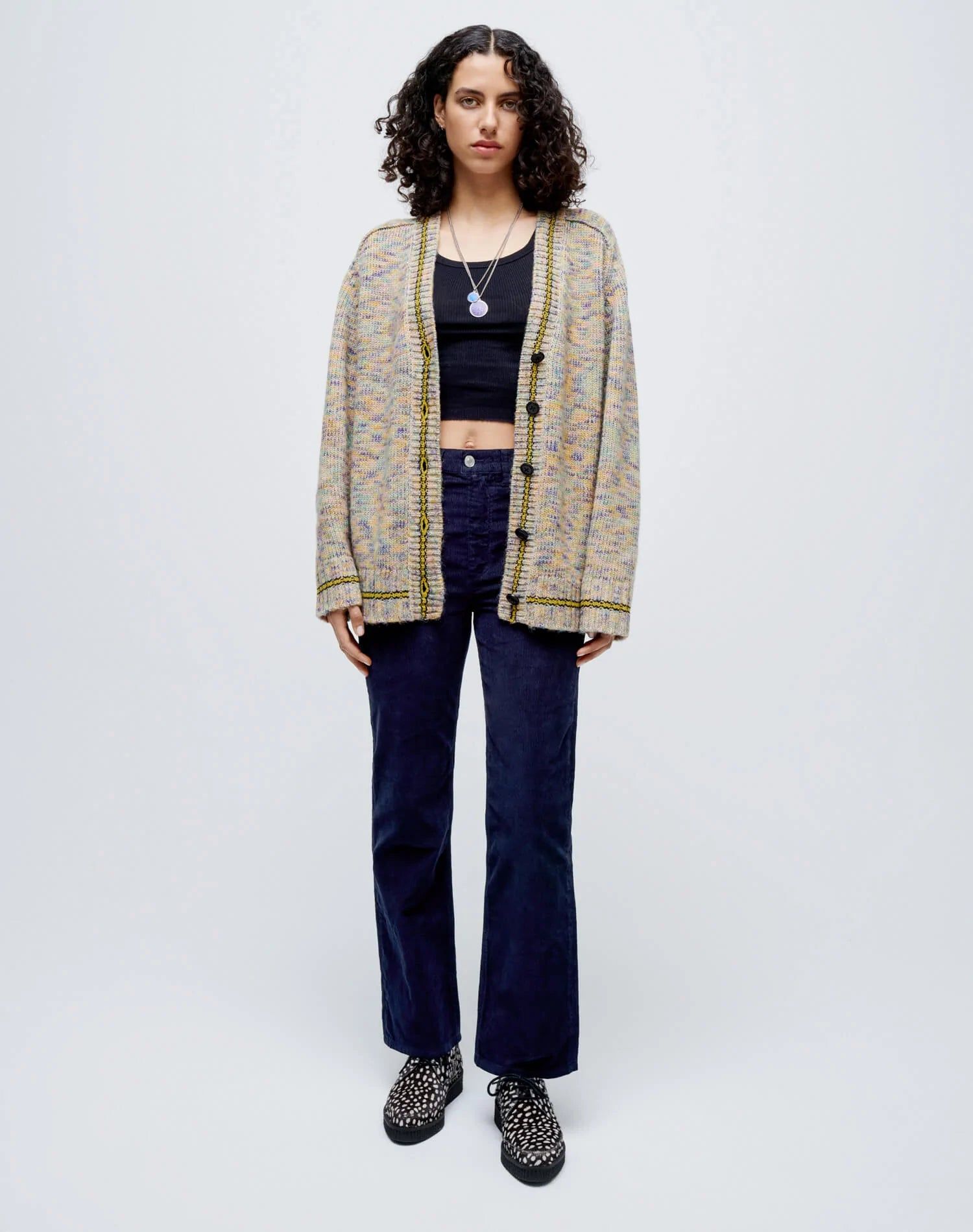 90s Oversized Cardigan - Rainbow Multi sold by Re/Done product image thumbnail 3