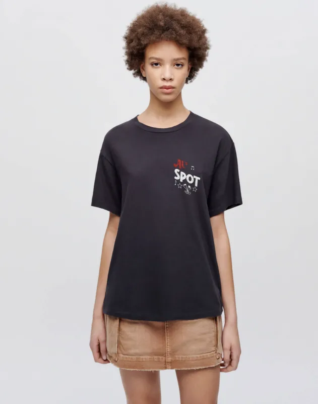 90s Easy "Cocktails For Two" Tee - Washed Black sold by Re/Done