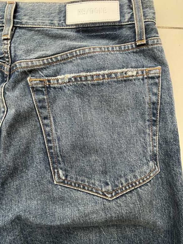 High Rise Loose - Washed Indigo with Rips sold by Re/Done product image thumbnail 5