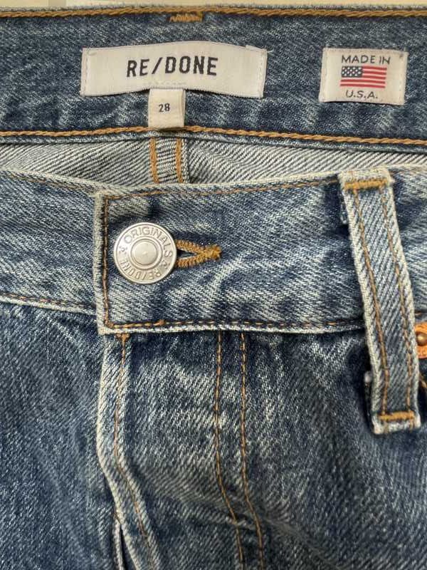 High Rise Loose - Washed Indigo with Rips sold by Re/Done product image thumbnail 3