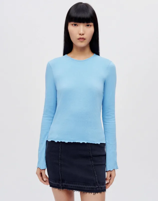 Hanes Crinkle Bell Long Sleeve - Carolina Blue made by Hanes